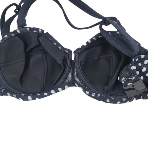 Fantasize Polka Dot Full Coverage Santa Monica Underwire Bikini Top Size 36D - Picture 2 of 4